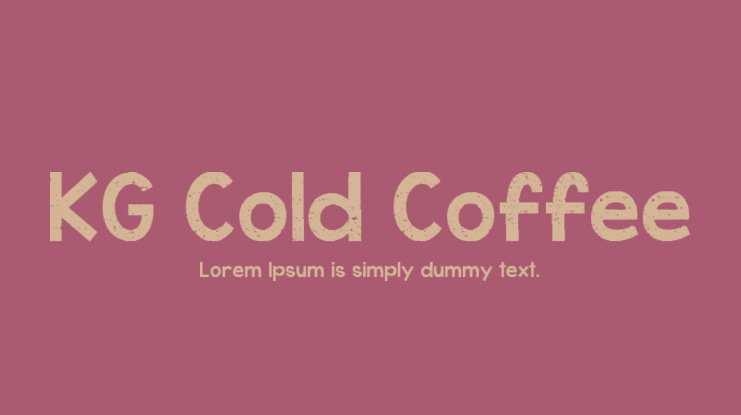 KG Cold Coffee Font