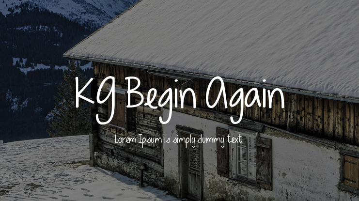KG Begin Again Font
