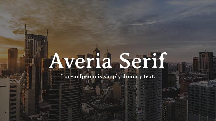 Averia Serif Font Family