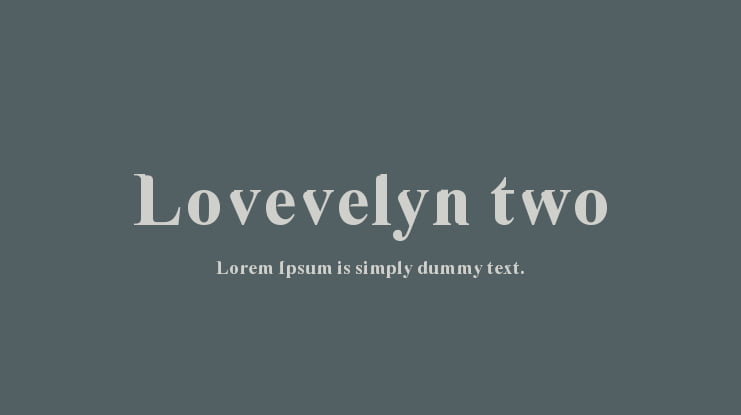Lovevelyn two Font