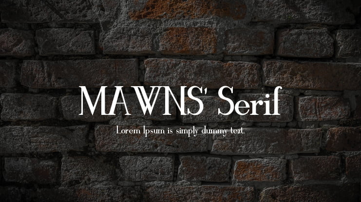 MAWNS' Serif Font