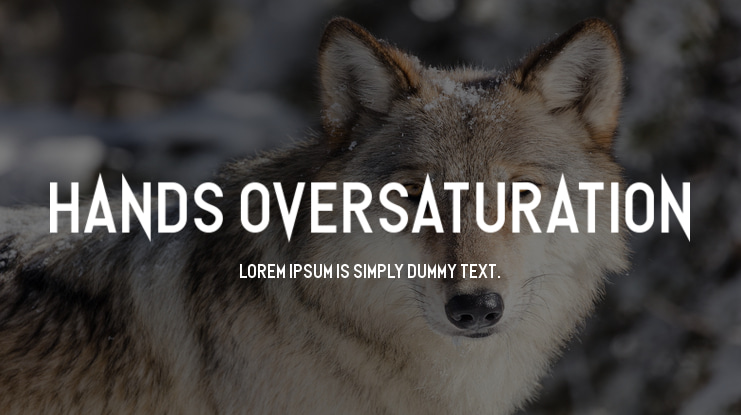 Hands Oversaturation Font