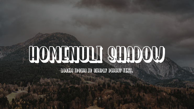 Homenuli Shadow Font