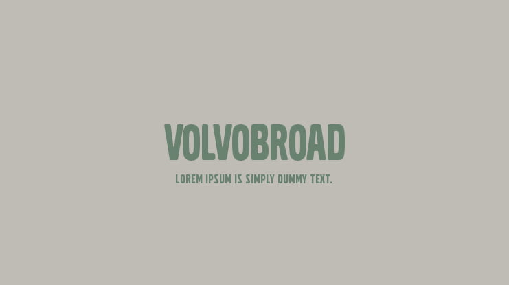 VolvoBroad Font