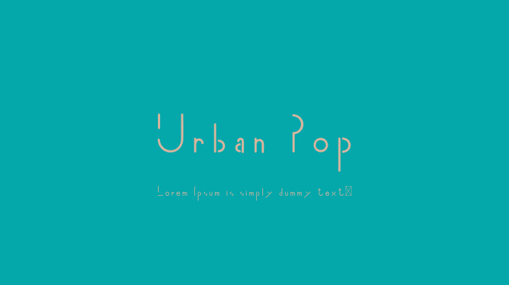 Urban Pop Font Family