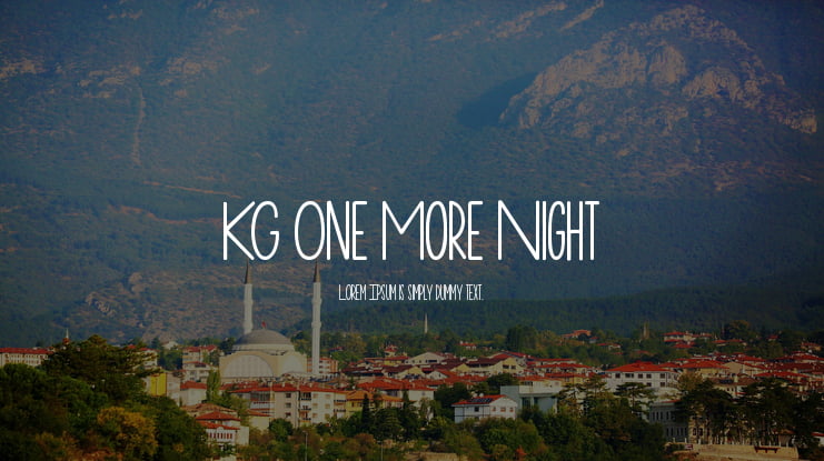 KG One More Night Font