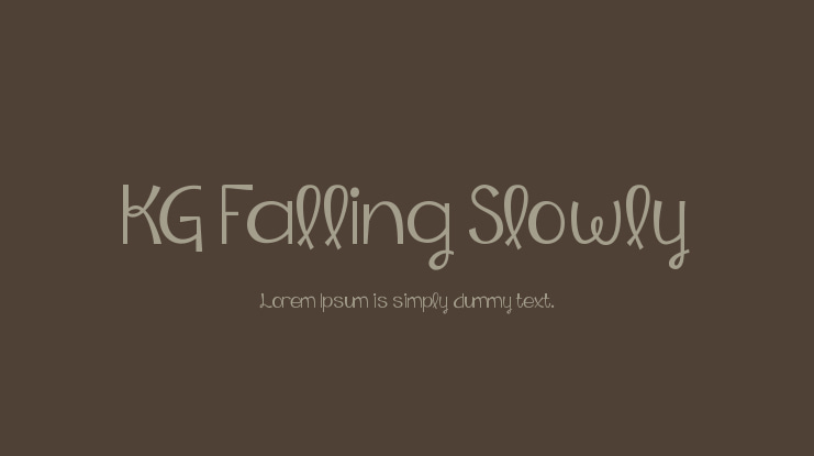KG Falling Slowly Font