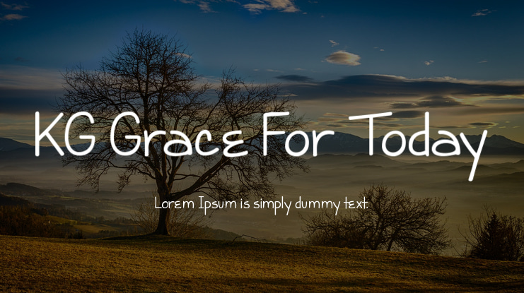 KG Grace For Today Font