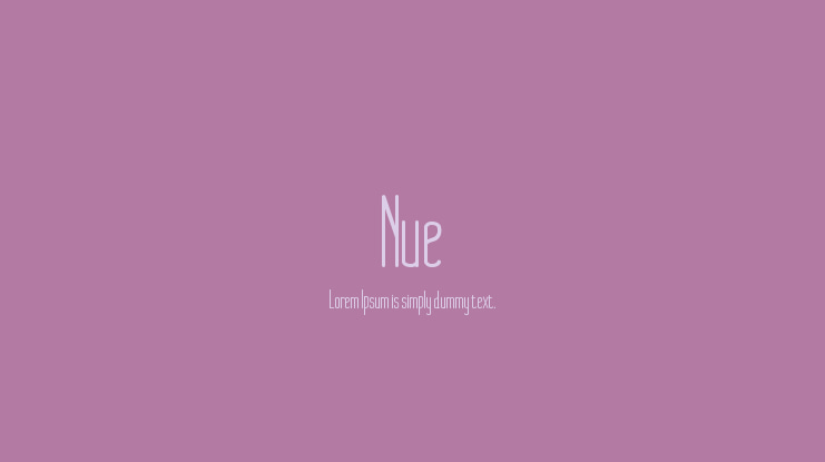 Nue Font Family