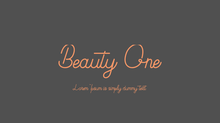Beauty One Font
