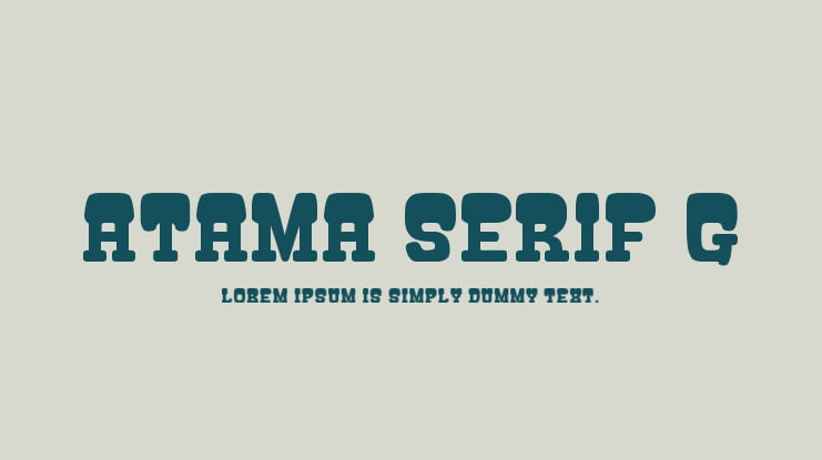 Atama Serif G Font