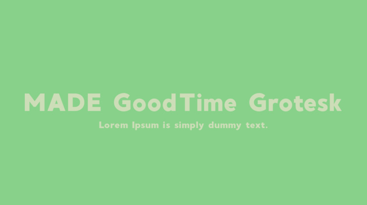 MADE GoodTime Grotesk Font