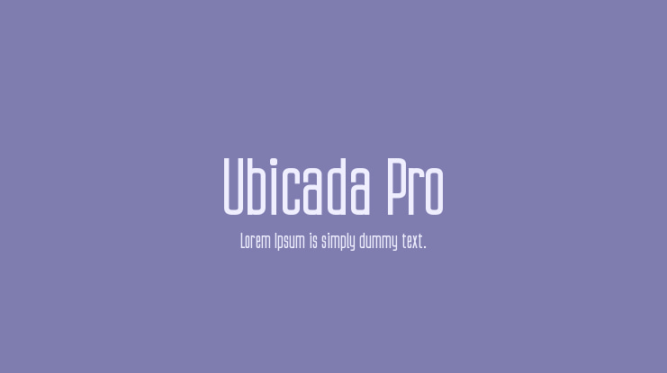Ubicada Pro Font Family