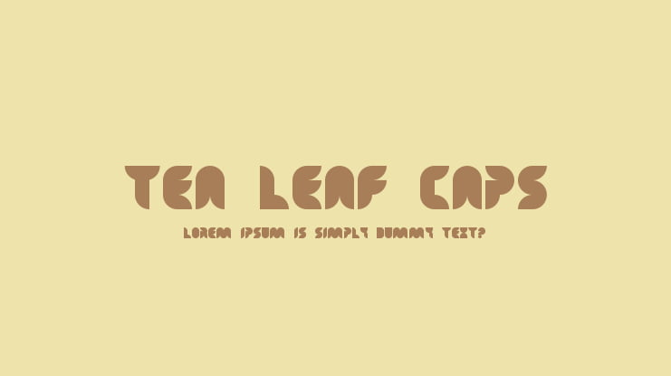 Tea Leaf Caps Font