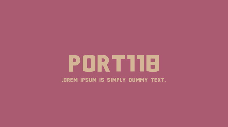 PORT118 Font