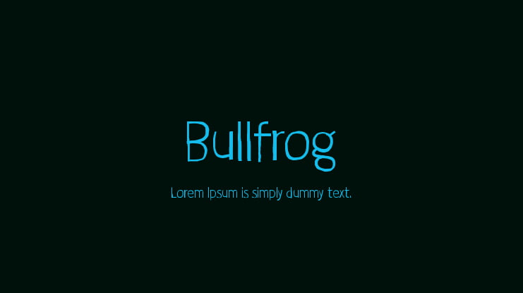Bullfrog Font