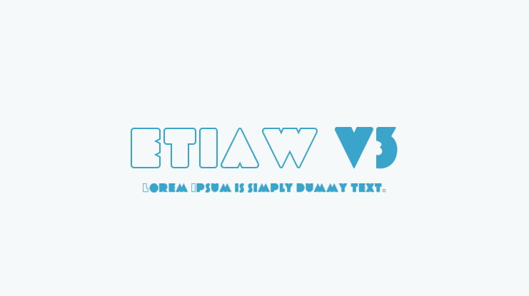 ETIAW v3 Font