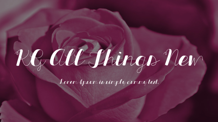 KG All Things New Font