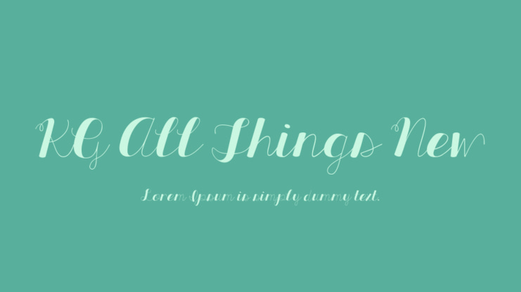 KG All Things New Font