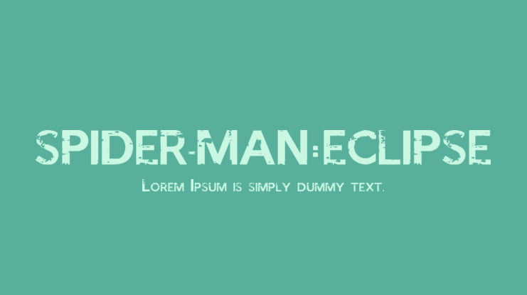 SPIDER-MAN:ECLIPSE Font