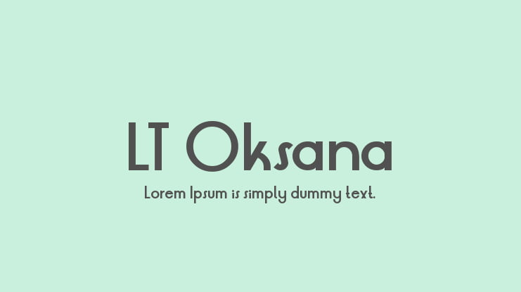 LT Oksana Font Family