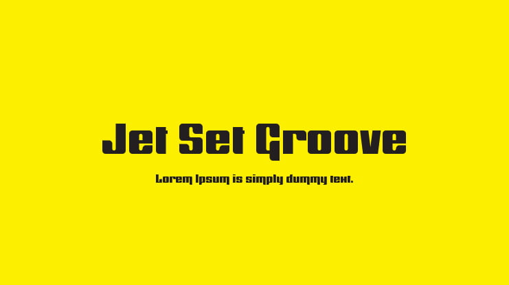 Jet Set Groove Font