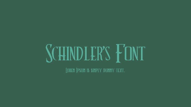 Schindler’s Font