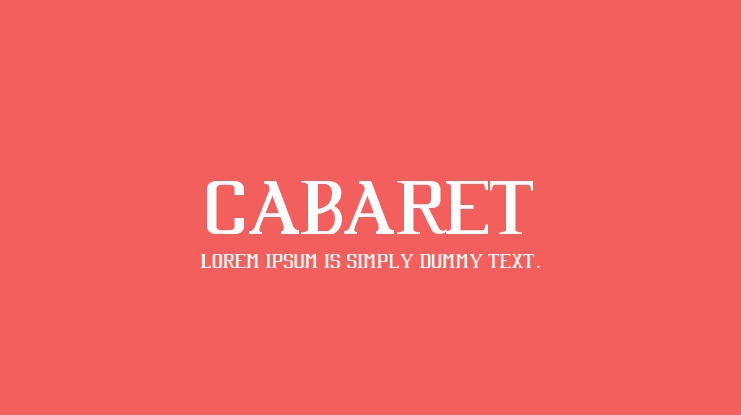 Cabaret Font