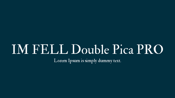 IM FELL Double Pica PRO Font Family