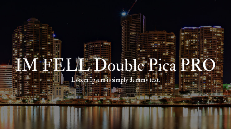 IM FELL Double Pica PRO Font Family