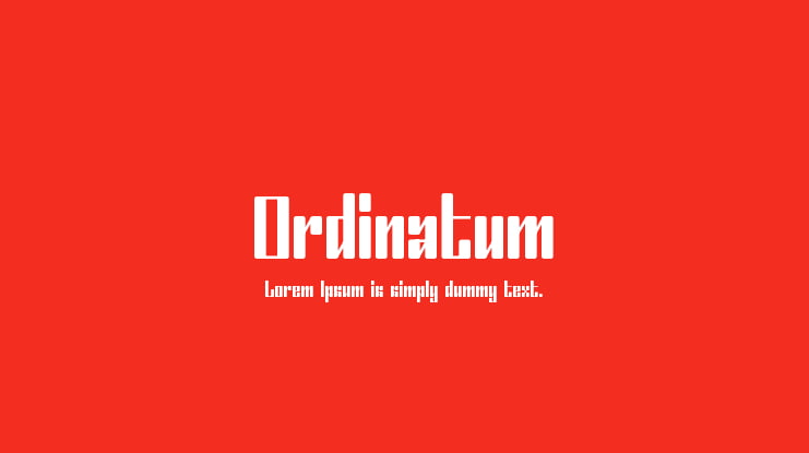 Ordinatum Font Family