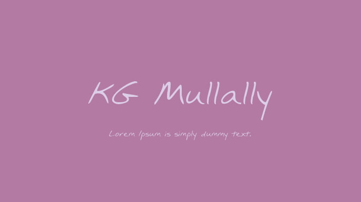 KG Mullally Font