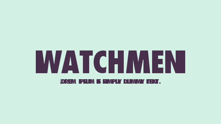 wATCHMEn Font