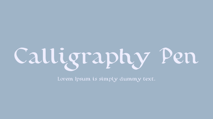 Calligraphy Pen Font