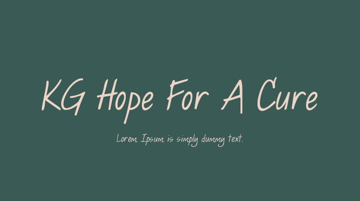 KG Hope For A Cure Font