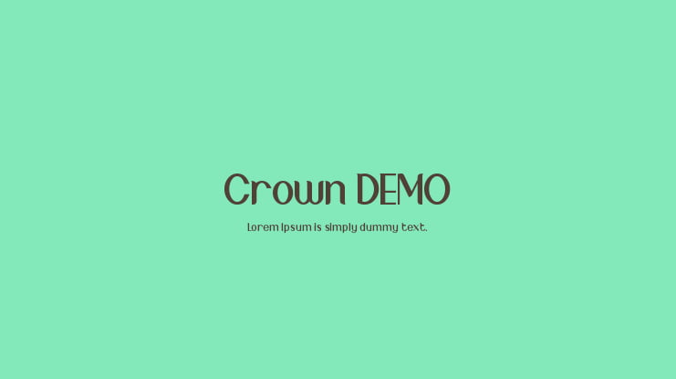 Crown DEMO Font