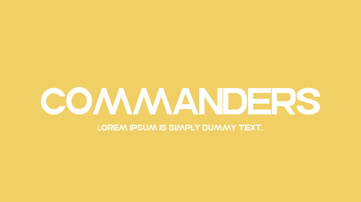 Commanders Font