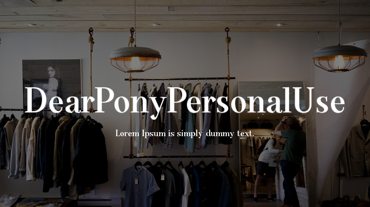 DearPonyPersonalUse Font Family