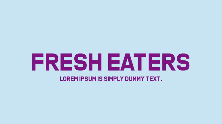 Fresh Eaters Font
