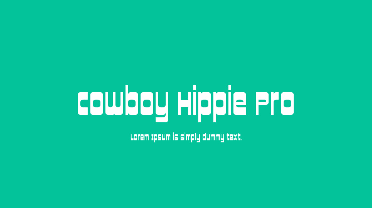 Cowboy Hippie Pro Font