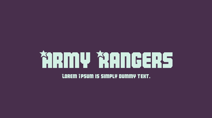Army Rangers Font Family