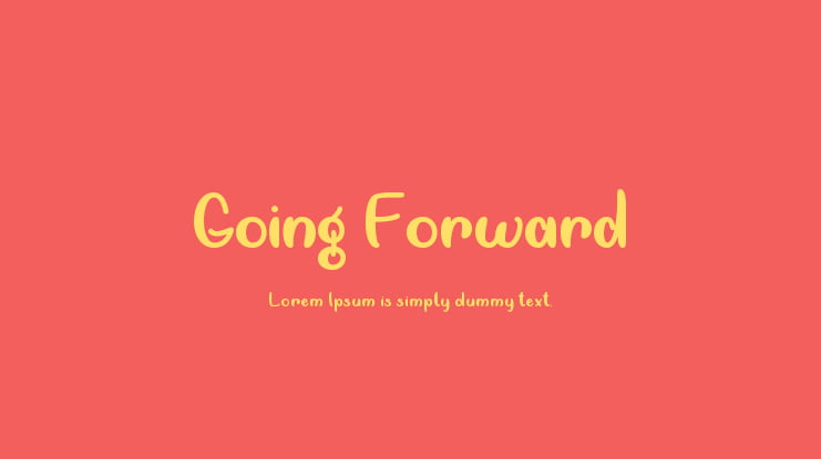 Going Forward Font
