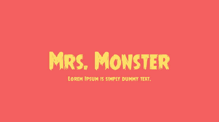 Mrs. Monster Font Family