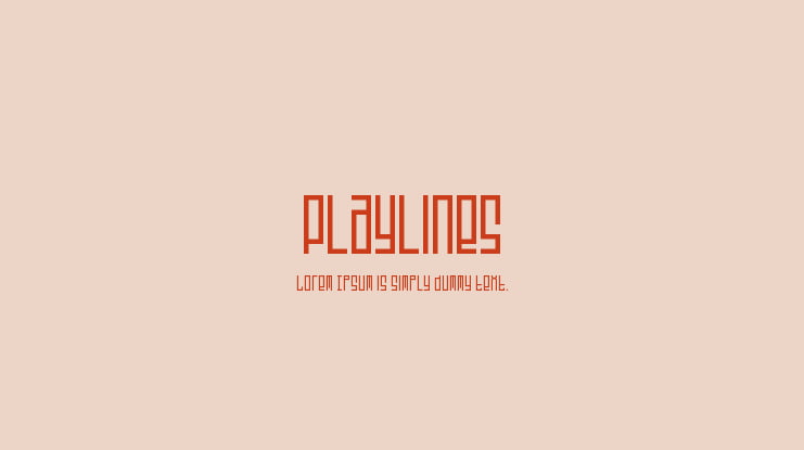 Playlines Font