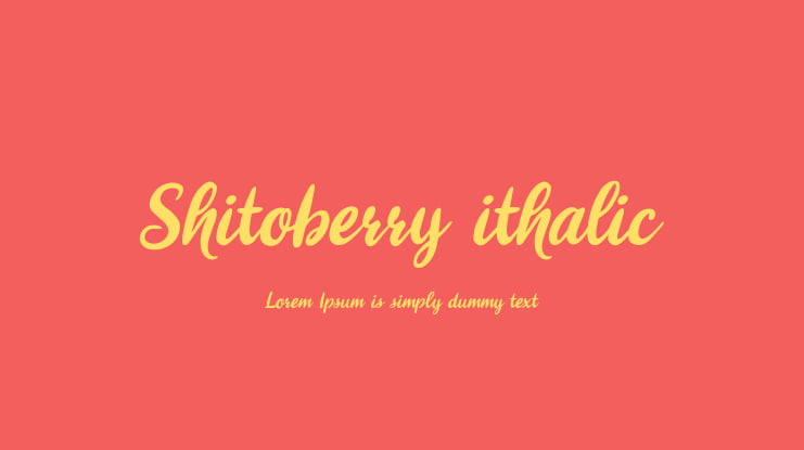 Shitoberry ithalic Font
