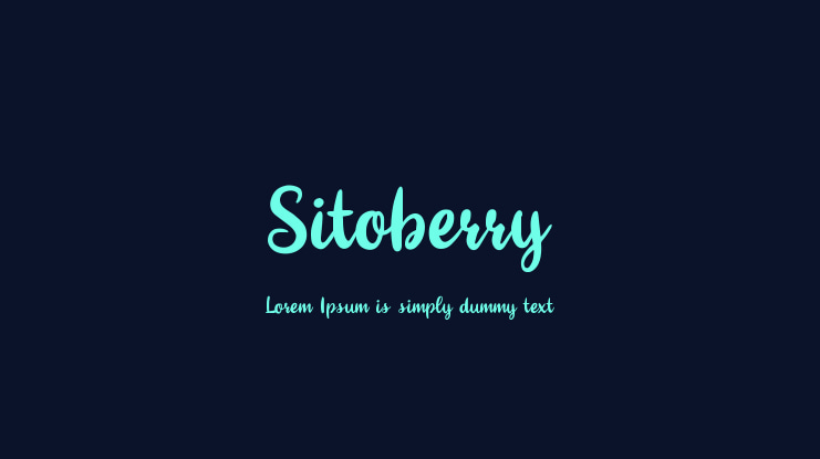 Sitoberry Font
