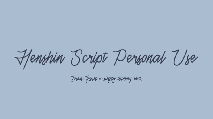Henshin Script Personal Use Font