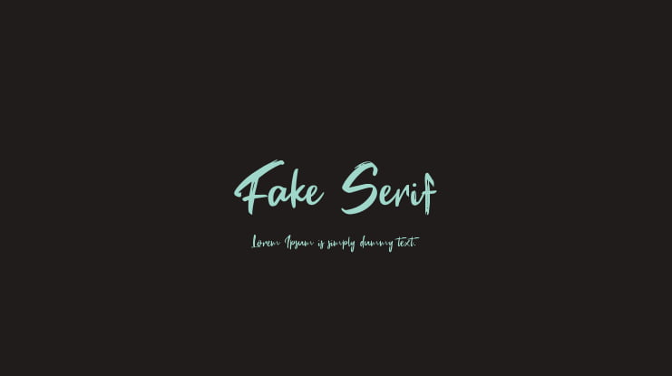 Fake Serif Font