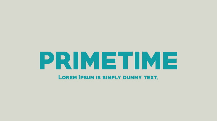 PRIMETIME Font