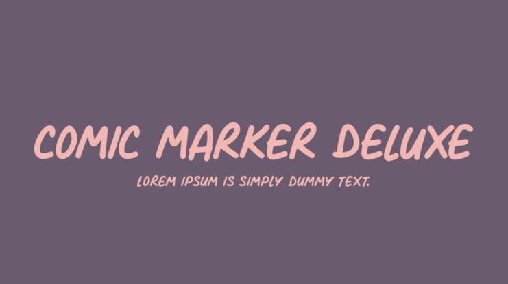 Comic Marker Deluxe Font Family